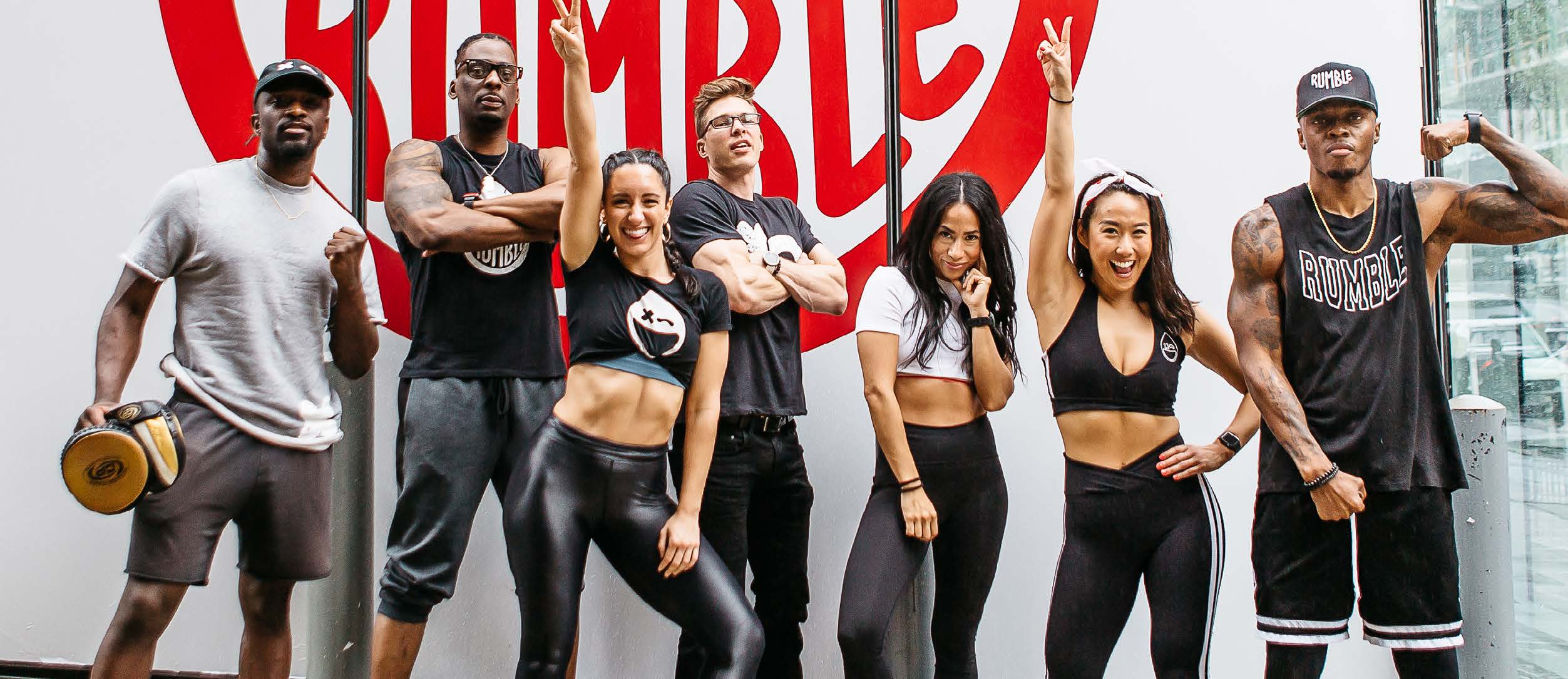 Group posing at Rumble